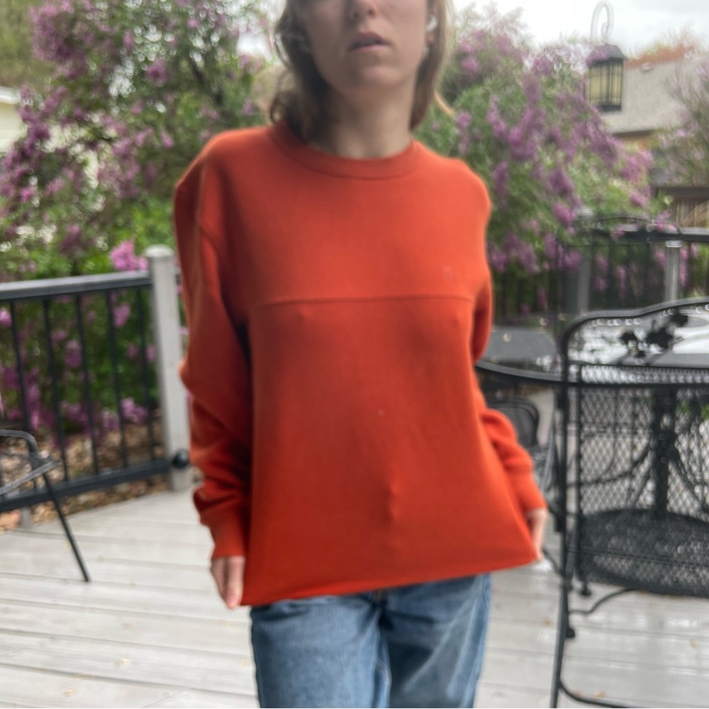 Orange Crewneck Sweatshirt